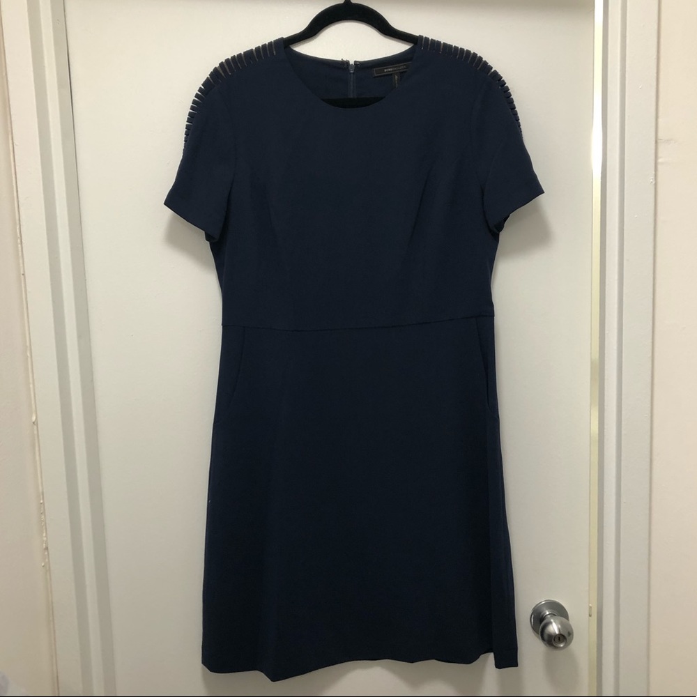BCBG Navy Dress With Shoulder‎ Cutouts